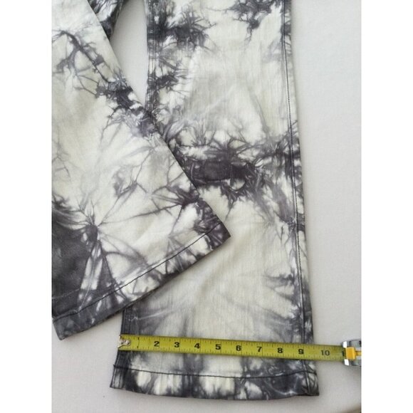 Social Tourist Womens Baggy Jeans Juniors Size 5 White Straight Wide Leg Tie Dye - Picture 9 of 12